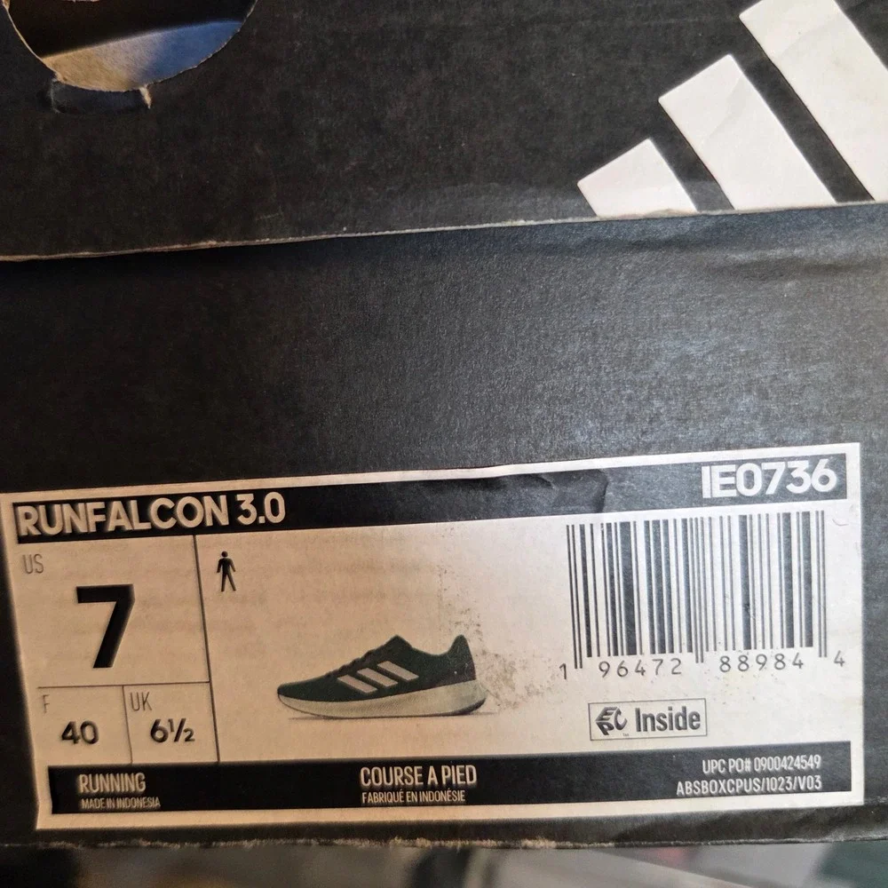 Adidas Runfalcon 3.0 Running Shoes Mens 7 Green Cloudfoam Athletic Sneakers